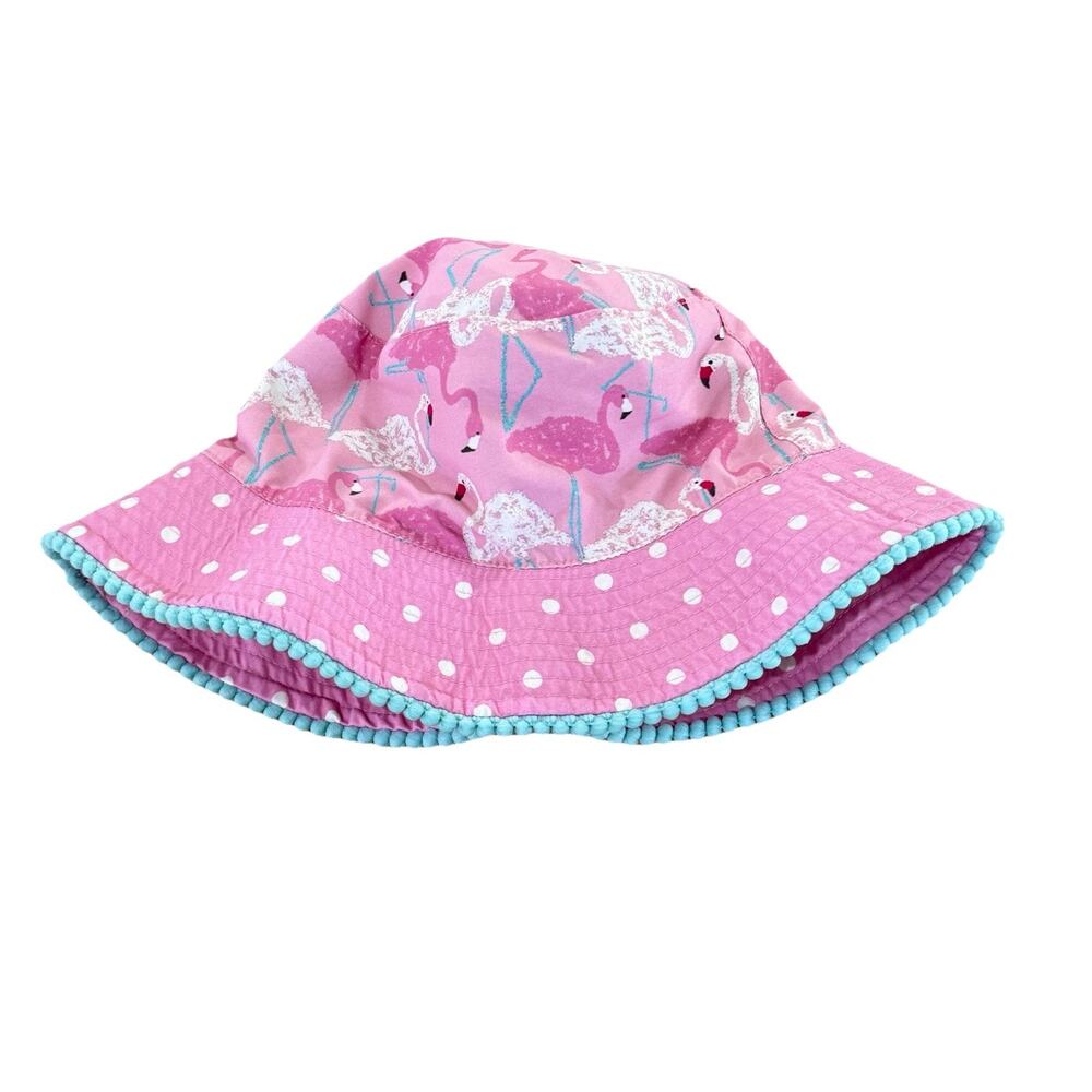 Matilda Jane Enchanted Garden Shady Sunny Reversible Hat L Flamingo Watermelon